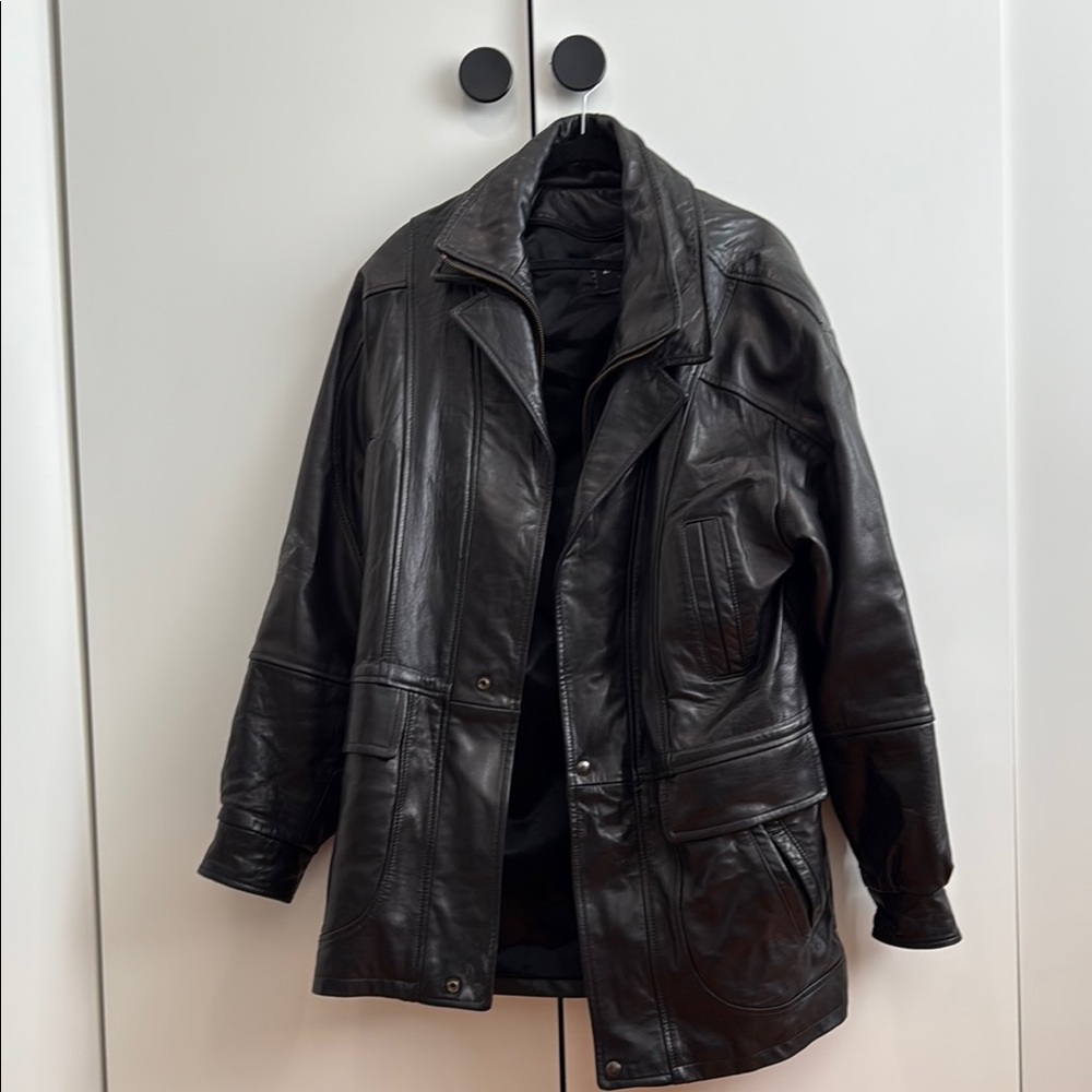 Vintage leather Dimitri black jacket
